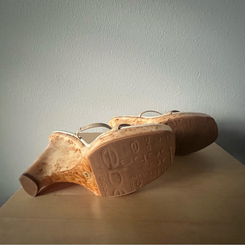 Vintage Bebe Wedge Sandals with Wooden Accents - Picture 9 of 11